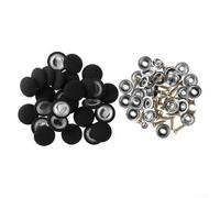 babominimer Car Roof Buckle Repair Kit 60 Pcs - Checkered Cloth Snap Rivets with Screws for Fixing Sagging Headliner Interior Trim Compatible with Most Vehicles