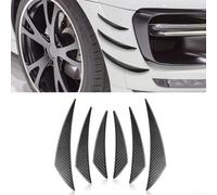 babominimer Car Spoiler Canards Kit for Front Bumper Lip Splitter - 6PCS Carbon Fiber Black ABS Exterior Soft Fins Decal Sticker, Direct Replacement Fitment