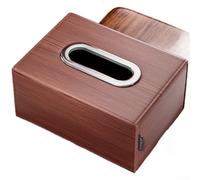 babominimer Car Visor Tissue Box Holder with Magnetic Closure, Compact Car Interior Storage Organizer, Convenient to Use, Design for Sedan SUV Truck(Red-brown)
