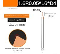 babominimer Carbide Steel Single-for Edge Boring Tool for Small Hole Lathe and Thread Processing, Anti-Vibration Tilt Angle Design for Smooth Cutting on Steel, Cast Iron, All(1.6R0.05XL6XD4)