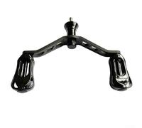 babominimer Carbon Fiber Double Rocker Handle Compatible with for Fishing Reels 4.4x4.9mm, 93.5mm Wheelbase, Compatible with for Stella/Stradic/Twin(black left hand)