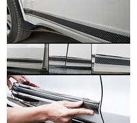 babominimer Carbon Fiber Look Car Door Sill Guard Protector - 2m x 5cm Anti-Scratch Trim Strip for Cars, Trucks, SUVs - Fits Door Sills, Bumpers, Side Skirts, Mirrors,