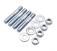 babominimer Carburetor Studs Kit for Holley and For Edelbrock Manifolds, 4-Piece Metal Stud Bolts Set, 5/16" x 2", 1-1/2", 1-3/8", Silver(2IN)