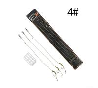 babominimer Carp Fishing Hair Rigs with Curved Barb Stainless Steel Hooks and Boilie Bait Rig Stops, Setup Hair Rig for Boilies, Pellets, Meat or Floating Bait, Sizes(1pack #4)