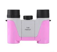 babominimer Children's Binoculars 7X Magnification Lightweight Mini Telescope with Multi-Layer Coating for Stargazing Outdoor Activities Blue Pink(Pink)