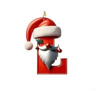 babominimer Christmas Tree Alphabet Ornaments 26 Letters A To Z Personalized Acrylic Pendants With Hanging Loops For DIY Holiday Decorations On Trees And Wreaths(L)