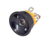 babominimer Chrome-Plated Recessed Guitar Output Jack Socket Holder Plate for Fender Electric Guitars - Heavy-Duty Metal Mounting Plate, 30 x 26 mm, (Black)