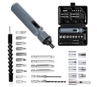babominimer Cordless Electric Screwdriver And Mini Drill Kit With Adjustable Speed Control And Multiple Bit Types For Home And Electronics Applications