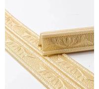 babominimer Crown Molding Peel and Self Wallpaper Border White Flexible Foam Trim 3D y Decorative Wall Edging Foam Baseboard Mirror Border Wall Lines DIY Decor(Gold)