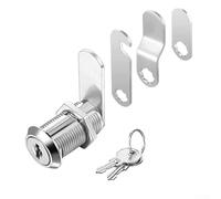 babominimer Cylinder Cam Lock Set Zinc Alloy 16mm 30mm Cabinet Drawer Mailbox Toolbox Replacement Security Locks with 2 Keys and 3 Lock Plates for for RV Camper Door Metal or(30mm)