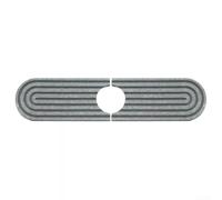 babominimer Diatomaceous Earth Kitchen Sink Faucet Mat, 45X10cm Stone Sink Splashback, Quick-Drying Stone Handle Drip Tray(Deep Grey)