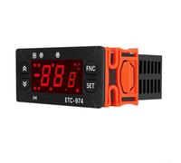 babominimer Digital Controller -974 with Dual Sensors, Waterproof Air Probe, -50°C to 110°C Range, DC 12V/24V AC 110V/220V, for Cold Storage for HVAC Industrial(220V)