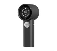 babominimer Digital Display Mini Fan with AI Protection Chip Brushless Motor Technology Rechargeable Battery Powered Portable Cooling Device for Daily Use(black)