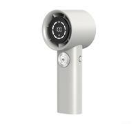 babominimer Digital Display Mini Fan with AI Protection Chip Brushless Motor Technology Rechargeable Battery Powered Portable Cooling Device for Daily Use(white)