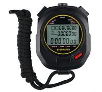 babominimer Digital Sports Stopwatch Timer 10/100 Lap Split Memory Stopwatch Calendar Alarm, Pace Mode With 3-Row Extra Large Screen Water Resistant Includes Battery, Lanyard For P.E Referee Coaches