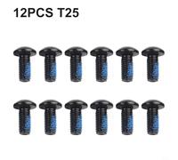babominimer Disc Brake Bolts M5 x 12mm Steel Screws with Anti-Loose Thread Locker Compatible with for Fixing, Road and Mountain Components, Lasting Black(12pcs)