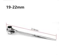babominimer Double Ended Ratchet Spanner Wrench 17-22mm Chrome Vanadium Steel Podger Spanner with Usual Head and End for for Tight Spaces Heavy Duty Adjustable(19-22mm)