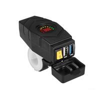babominimer E-for Bike Motorcycle Handlebar USB Charger 20-80V for 24V 36V 48V 60V .0 Fast Charging Adapter 4.2A Output Waterproof for Electric Bikes and(red)