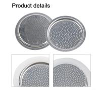 babominimer Espresso Maker Moka Pot Replacement Set with 2 Stainless Steel and 4 Food-Grade Silicone Gasket Seals Compatible with for 3 Cup, 6 Cup, 9 Cup Stovetop(6Cup)