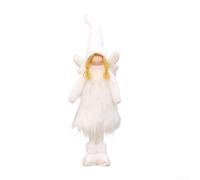 babominimer Festive Angel Doll With Winged Design And Adjustable Legs, For Christmas Tree Hanging Or Display On Shelves(Telescopic white)