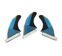 babominimer Fiberglass Surfboard Fins Set of 3, Lasting Lightweight Surf Fins for Stable Control and Flexibility in Surfing, Removable Long-Term Use Surfing Accessories(Blue)