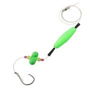 babominimer Fishing Rigs with Peg Floats and Circle Hooks, Pre-Tied Large Rig with Double Rattle Bells, Slip-Knot Swivel and Palomar Knot, Adjustable(6/0 6pcs)