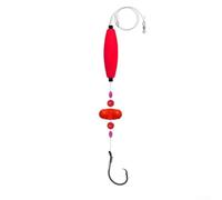 babominimer Fishing Rigs with Peg Floats and Circle Hooks, Pre-Tied Large Rig with Double Rattle Bells, Slip-Knot Swivel and Palomar Knot, Adjustable(6/0+8/0 6pcs)