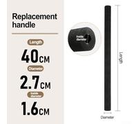 babominimer Fishing Rod Grip Foam Handle 40cm/50cm Non-Slip Replacement for Rod Building and DIY Repair, Black Anti-Slip Fishing Pole Grip for Comfortable(.6 * 40 * 2.7cm)