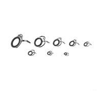babominimer Fishing Rod Guide Rings and Tips Repair Kit with Ceramic Inner and High Carbon Steel Frame, 40/45 Pcs Set in Storage Box for DIY Rod Building and Pole(40PCS)