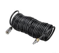 babominimer Flexible Black Air Compressor Hose Line 7.5m PE Polyethylene with Quick Connect Coupler, Oil and Abrasion Resistant, 1/4 in Inner Diameter, 1/3 in Outer