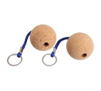 babominimer Floating Cork Ball Key Ring 50mm with Buoyant Rope for Canoe Sailing Boat Outdoor Use, Waterproof Marine Key Holder Keeps Keys Afloat and Visible in(Blue)