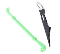 babominimer Fly Fishing Knot Tying Tool Kit with Loop Tyer and Disgorger, Metal and Plastic Construction for Quick Secure Nail Knots, Essential Hook Remover and Line