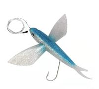 babominimer Flying Fish Artificial Fishing Lure 17cm/21cm Soft PVC TPR Bait with 3D Simulation Design for Tuna Kingfish Seawater Angling, Floating or Submersible Saltwater(Floating water 17Cm)