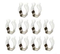 babominimer for 10PCS Spring Terry Clips Open Type Stainless Steel Tool Clips Heavy Duty for Garage Shed Storage Tools Brooms Brushes Rakes Silver(12mm)