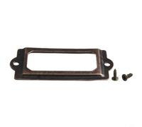 babominimer for 20Pcs Antique Brass Drawer Label Pull Cabinet Frame Handle File Name Card Holder for Jewelry Box, Cupboard and Apothecary in 70x33mm(Red Bronze)