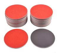 babominimer For 24-Piece Bowling Ball Sanding Pads Kit with 500-4000 Grit for Resurfacing and Polishing, 5-Inch Diameter Red and Grey Sponge Pads(24PCS ( 5x500 5x1000 5x1500 5x2000 4x3000))