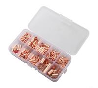 babominimer for 250Pcs Wire Ferrule Assortment Kit Copper Crimp Sleeve Electrical Terminal Connectors 7 Sizes AWG6-18 Non Insulated Butt Terminals