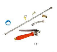 babominimer for 44 Inch Heavy Duty Stainless Steel Spray Wand with Brass Barb Fittings, Adjustable Nozzle & Built-in Shut-Off Valve for Garden Hose