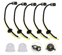 babominimer For 5Pcs Petrol Hose Filter Kit with 2 Carburettor Bulbs for Lawn Mowers, Brush Cutters and Trimmers - Fuel Line Replacement Set