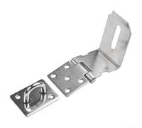 babominimer for 90 Degrees Latch Lock Hasp and Staple for Padlock Gate Door Shed Cabinet Box Drawer 304 Stainless Steel 3/4/5 Inch Silver(4inch)