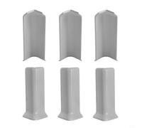 babominimer for Baseboard Corner for 10cm Height Baseboard with 3 Inside and 3 Outside Corners-Connector, Self-ABS Wall Base Trim in(L Grey)
