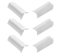 babominimer for Baseboard Corner for 10cm Height Baseboard with 3 Inside and 3 Outside Corners-Connector, Self-ABS Wall Base Trim in(L White)