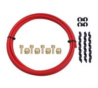 babominimer For BH59 BH90 Hydraulic Brake Hose Set with Oil Pipe, Needles, and Olive Heads for For Bicycle Disc Brakes - 3 Meters Length, 5mm Outer Diameter(Red MA01T)