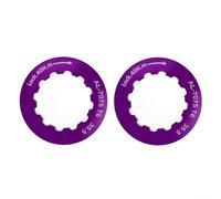 babominimer For Bike Cassette Lockring 2-Pack for 11T Flywheel, 7075 Aluminum Alloy For CNC Machined with Anti-Slip Lines in Black/Red/Purple(Purple)