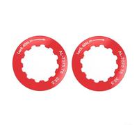 babominimer For Bike Cassette Lockring 2-Pack for 11T Flywheel, 7075 Aluminum Alloy For CNC Machined with Anti-Slip Lines in Black/Red/Purple(Red)