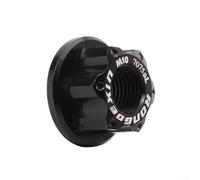 babominimer For Bike Wheel Axle Nut M10x1.0 Aluminum Alloy Hub Lock Screw for Rear Wheel Cycling Components in Black, Red, Blue, Gold, Green or Purple(Black)
