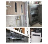 babominimer for Black Aluminum Alloy Rectangular Air Vent Grille for Cabinets Wardrobes Cupboards, 80x150mm/80x200mm/80x250mm/80x400mm/80x450mm/80x500mm(80 * 200mm)