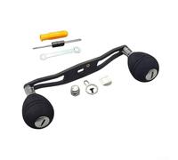 babominimer For Carbon Fiber Fishing Reel Handle 140mm with Tool Set and For EVA Knob for For Daiwa S Brand Reels, Purple(grey left-hand)