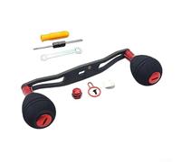 babominimer For Carbon Fiber Fishing Reel Handle 140mm with Tool Set and For EVA Knob for For Daiwa S Brand Reels, Purple(red left-hand)