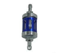 babominimer for CNC Aluminum Alloy Motorcycle Fuel Filter with Glass Inspection Cup, Usual High-Flow Inline Engine Oil Cleaner, Wear-Resistant and Oxidation-Resistant for T6(Blue)